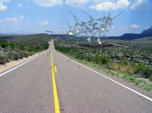 Cracked windshield